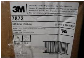 3M7872不干膠標(biāo)簽